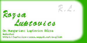 rozsa luptovics business card